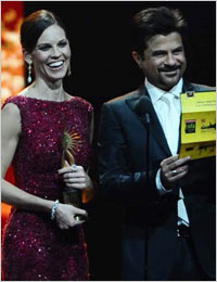 Anil Kapoor with hollywood star Hilary Swank