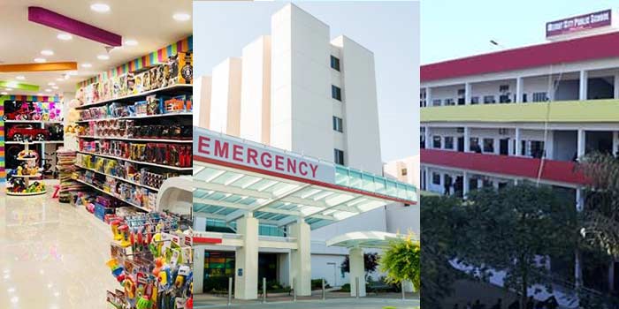 Locate Nearest Grocer Hospital and School