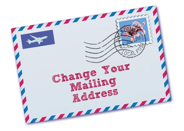 Changing your address