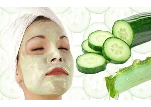 Cucumber and Aloe Vera Gel Face Pack