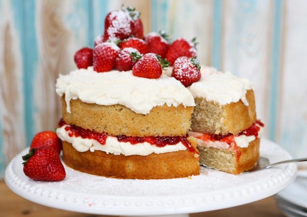 Strawberry Birthday Cake