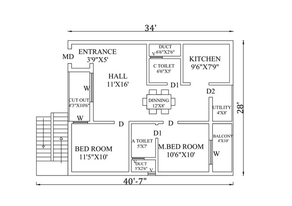 Bedroom for North Facing Home