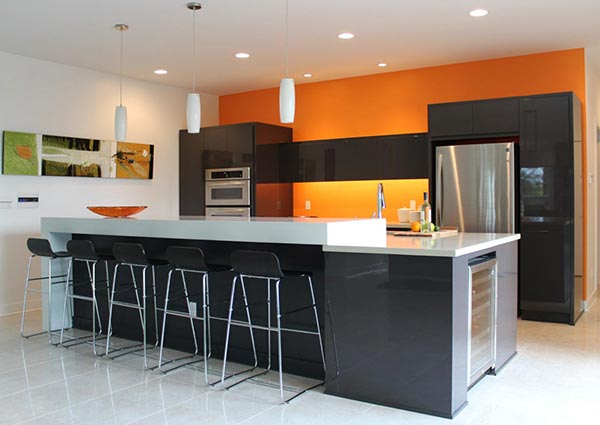 dark gray with orange