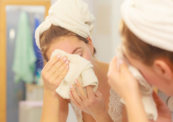 Exfoliate Skin with Damp Cloth