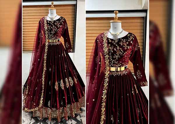 long sleeves lehenga