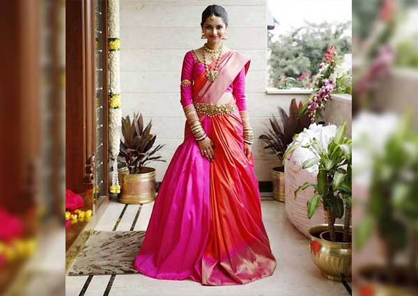 saree like lehenga